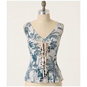 Anthropologie Leifsdottir Corseted Cypress Top XS